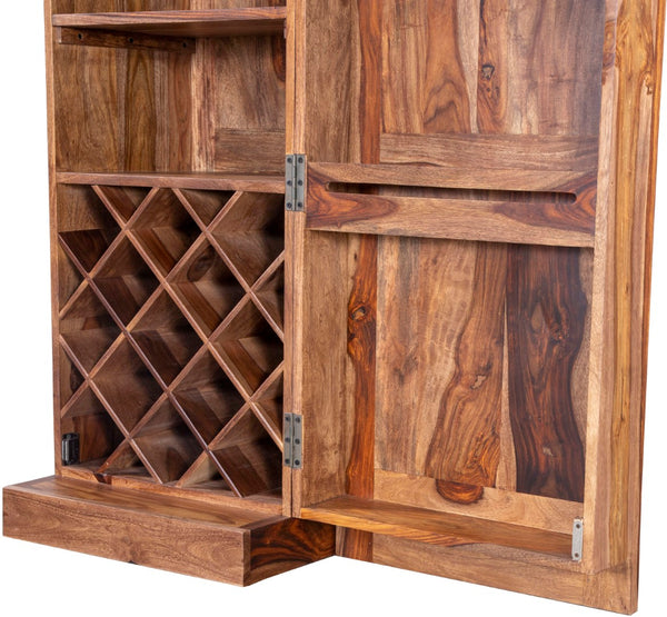Porter Designs Taos Solid Sheesham Wood Natural Bar Brown 07-116-30-PDU09H