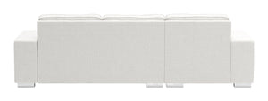 Zuo Modern Brickell 100% Polyester, Plywood, Steel Modern Commercial Grade Sectional White, Chrome 100% Polyester, Plywood, Steel