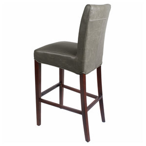 Milton Bar Stool - Stylish Bonded Leather Design with Solid Birch Frame for Modern Home Interiors