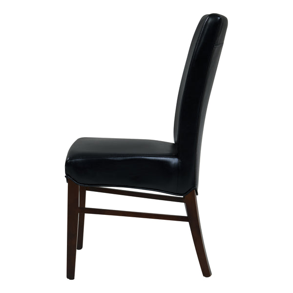 Milton Bonded Leather Dining Chair Set of 2 - Stylish Parsons Accent Chairs for Modern Interiors