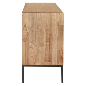 Hathaway Modern 6-Drawer Dresser in Newton Brown Finish – Solid Wood & Steel, Fully Assembled!