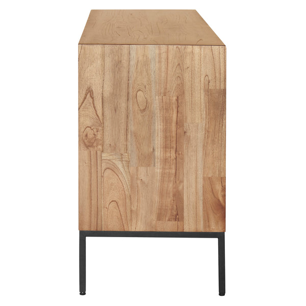 Hathaway Modern 6-Drawer Dresser in Newton Brown Finish – Solid Wood & Steel, Fully Assembled!