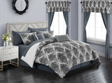 Vivaldi Grey Queen 20pc Comforter Set