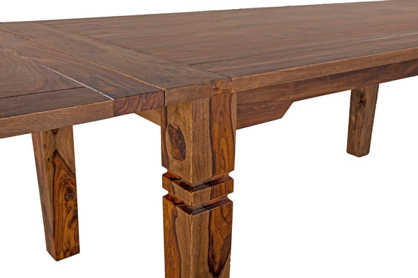 Porter Designs Taos Solid Sheesham Wood 72" - 112" Extension Natural Dining Table Brown 07-196-01-9039H