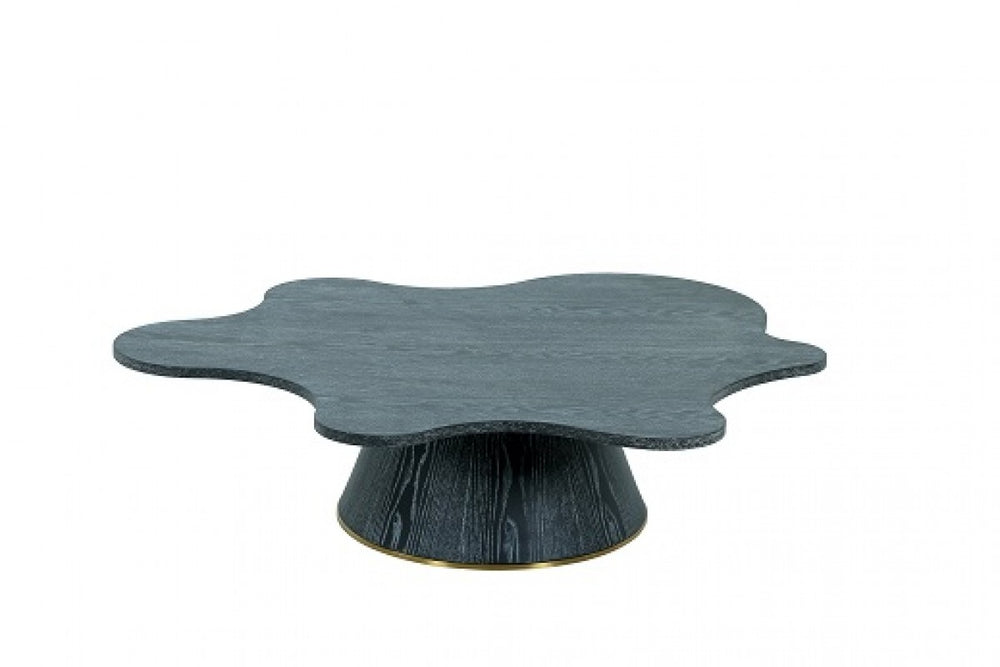 VIG Furniture Modrest Gabbro Low - Glam Black Wood and Gold Coffee Table VGOD-LZ-220C-L-DKW VGOD-LZ-220C-L-DKW