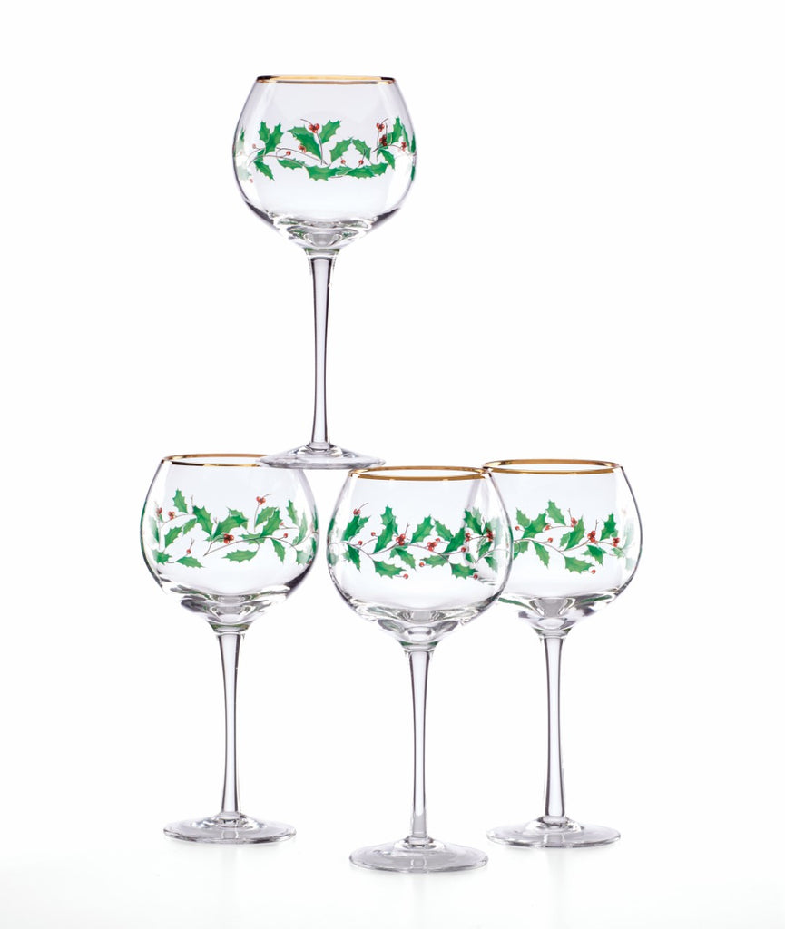 Lenox 4-piece Holiday Wine Glass Set 