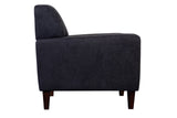 Porter Designs Evan Soft Textured Microfiber Contemporary Chair Gray 01-195-03-8131