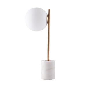 Bethel Gold Table Lamp in Metal & Marble