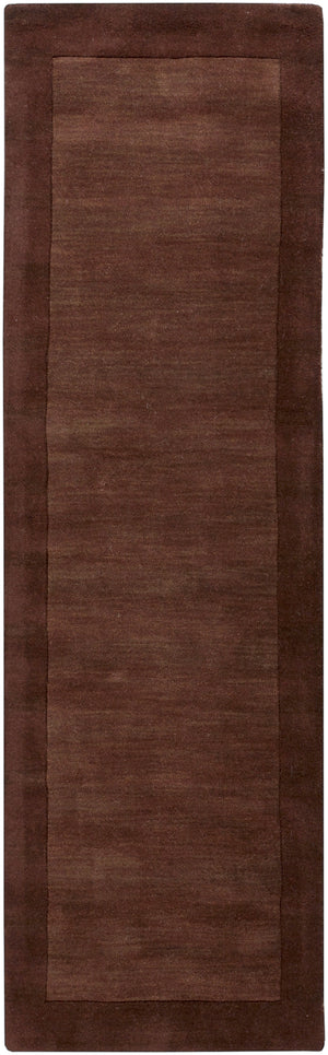 Mystique M-294 Modern Wool Rug M294-268 Dark Brown 100% Wool 2'6" x 8'