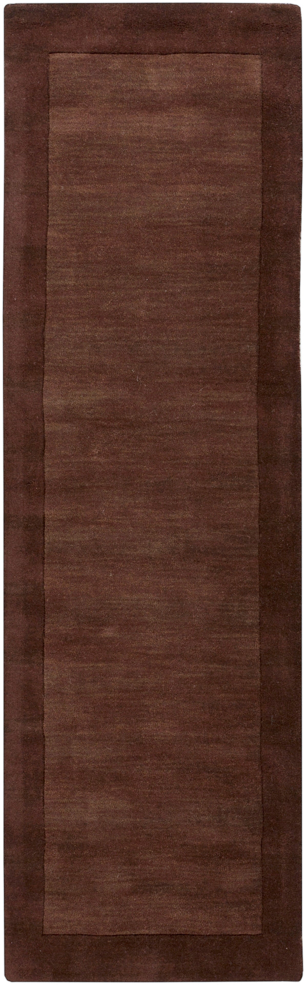 Mystique M-294 Modern Wool Rug M294-268 Dark Brown 100% Wool 2'6" x 8'