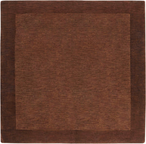 Mystique M-294 Modern Wool Rug M294-99SQ Dark Brown 100% Wool 9'9" Square