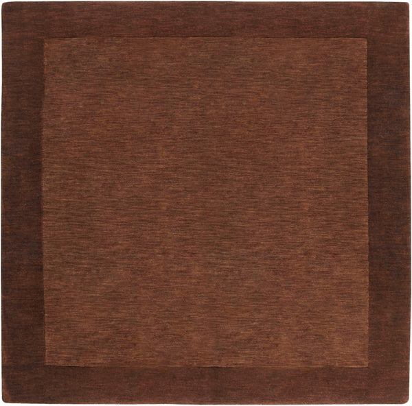 Mystique M-294 Modern Wool Rug M294-99SQ Dark Brown 100% Wool 9'9" Square
