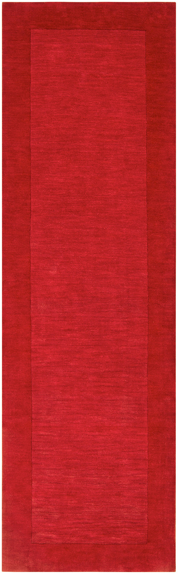 Mystique M-299 Modern Wool Rug M299-268 Dark Red 100% Wool 2'6" x 8'