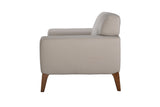 Porter Designs Modena Genuine Top Grain Leather Transitional Chair Cream 02-204-03-0194