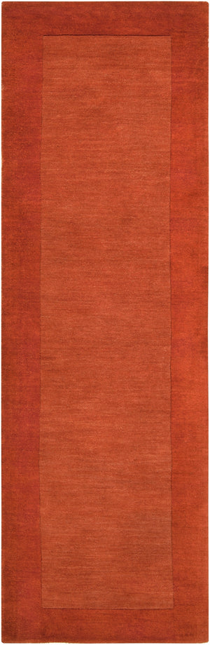 Mystique M-300 Modern Wool Rug M300-268 Burnt Orange 100% Wool 2'6" x 8'