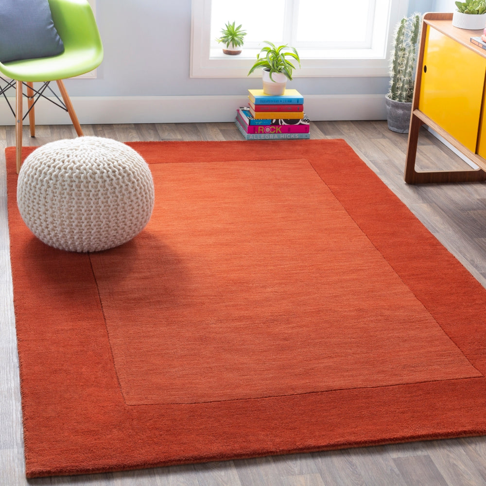 Mystique M-300 Modern Wool Rug M300-913 Burnt Orange 100% Wool 9' x 13'