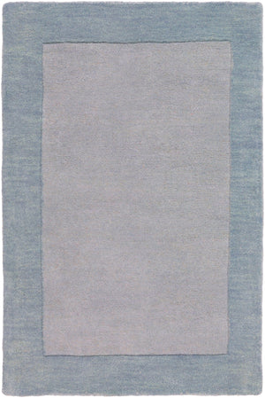 Mystique M-305 Modern Wool Rug M305-913 Medium Gray, Aqua 100% Wool 9' x 13'