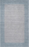 Mystique M-305 Modern Wool Rug M305-58 Medium Gray, Aqua 100% Wool 5' x 8'