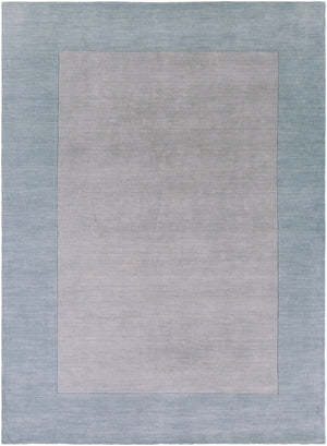 Mystique M-305 Modern Wool Rug M305-811 Medium Gray, Aqua 100% Wool 8' x 11'