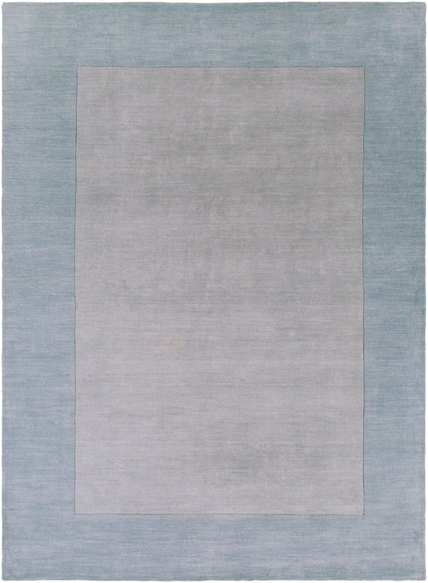 Mystique M-305 Modern Wool Rug M305-811 Medium Gray, Aqua 100% Wool 8' x 11'