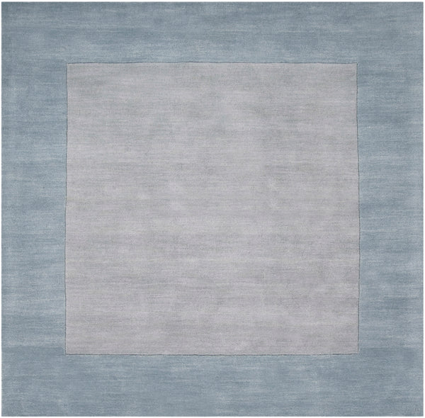 Mystique M-305 Modern Wool Rug M305-99SQ Medium Gray, Aqua 100% Wool 9'9" Square