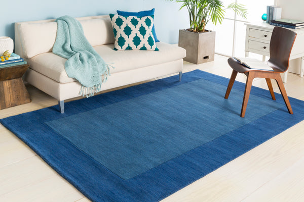 Mystique M-308 Modern Wool Rug M308-99SQ Dark Blue 100% Wool 9'9" Square