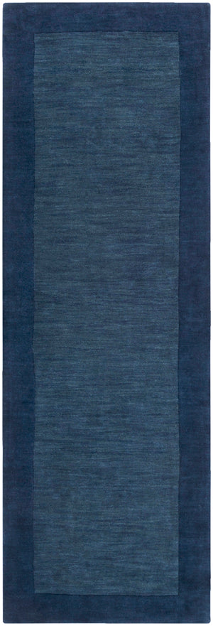 Mystique M-309 Modern Wool Rug M309-268 Navy, Ink 100% Wool 2'6" x 8'