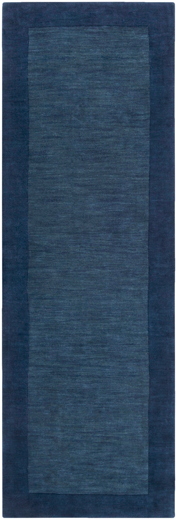 Mystique M-309 Modern Wool Rug M309-268 Navy, Ink 100% Wool 2'6" x 8'