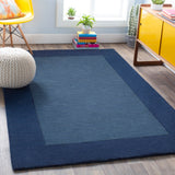 Mystique M-309 Modern Wool Rug M309-99SQ Navy, Ink 100% Wool 9'9" Square