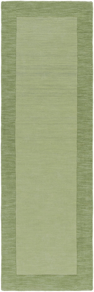 Mystique M-310 Modern Wool Rug M310-268 Grass Green, Dark Green 100% Wool 2'6" x 8'