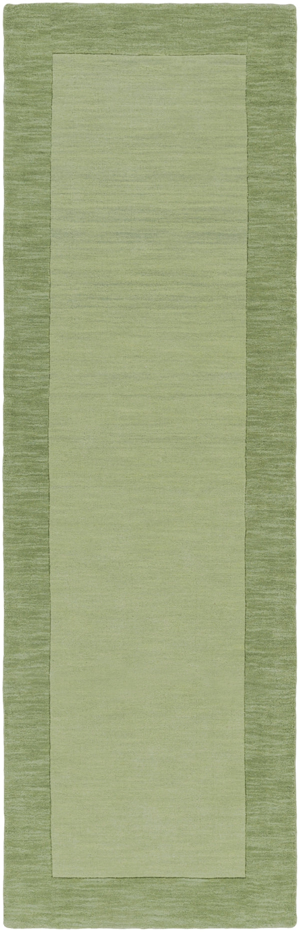 Mystique M-310 Modern Wool Rug M310-268 Grass Green, Dark Green 100% Wool 2'6" x 8'