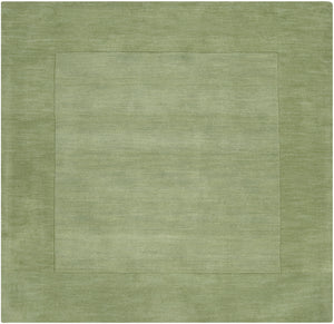 Mystique M-310 Modern Wool Rug M310-99SQ Grass Green, Dark Green 100% Wool 9'9" Square