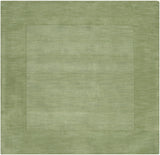 Mystique M-310 Modern Wool Rug M310-99SQ Grass Green, Dark Green 100% Wool 9'9" Square