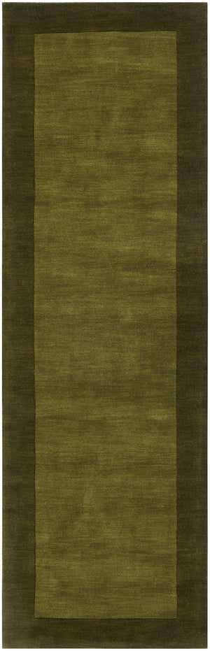 Mystique M-315 Modern Wool Rug M315-268 Dark Green 100% Wool 2'6" x 8'