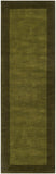 Mystique M-315 Modern Wool Rug M315-268 Dark Green 100% Wool 2'6" x 8'
