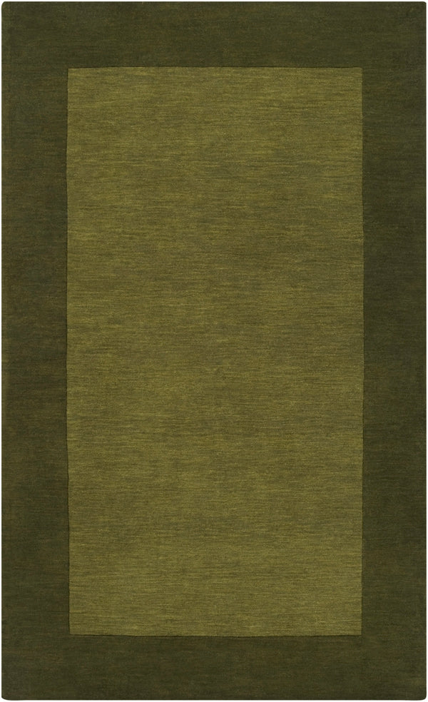 Mystique M-315 Modern Wool Rug M315-58 Dark Green 100% Wool 5' x 8'