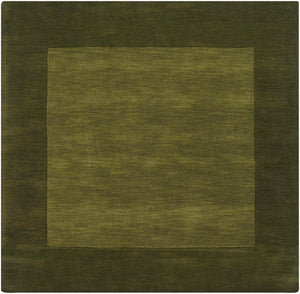 Mystique M-315 Modern Wool Rug M315-99SQ Dark Green 100% Wool 9'9" Square