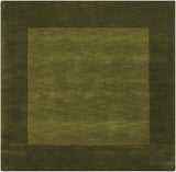Mystique M-315 Modern Wool Rug M315-99SQ Dark Green 100% Wool 9'9" Square
