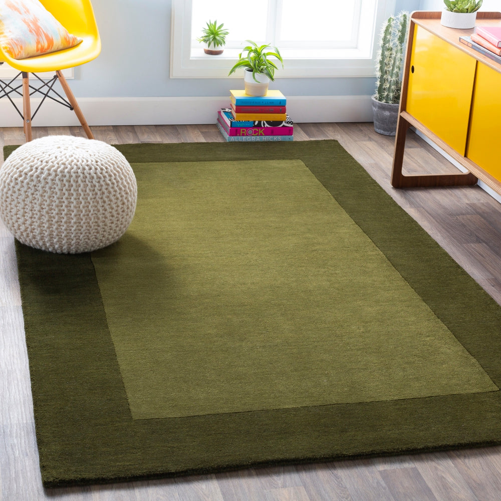 Mystique M-315 Modern Wool Rug M315-913 Dark Green 100% Wool 9' x 13'
