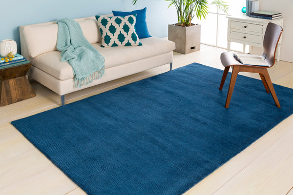 Mystique M-330 Modern Wool Rug M330-99SQ Dark Blue 100% Wool 9'9" Square