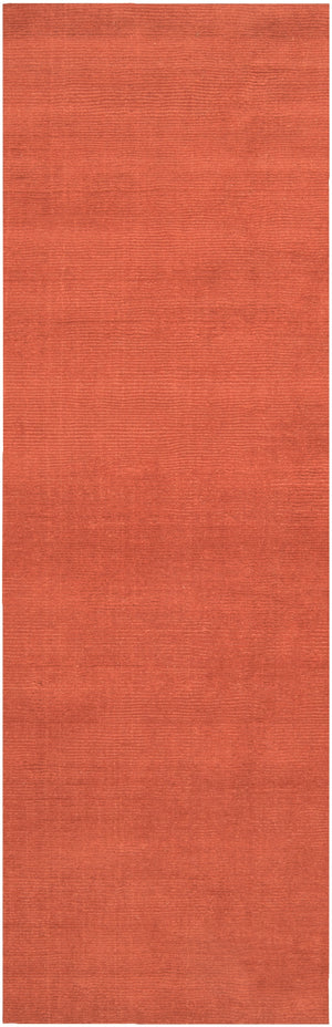 Mystique M-332 Modern Wool Rug M332-268 Burnt Orange 100% Wool 2'6" x 8'