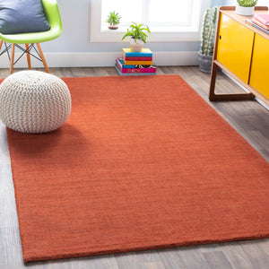 Mystique M-332 Modern Wool Rug M332-99SQ Burnt Orange 100% Wool 9'9" Square