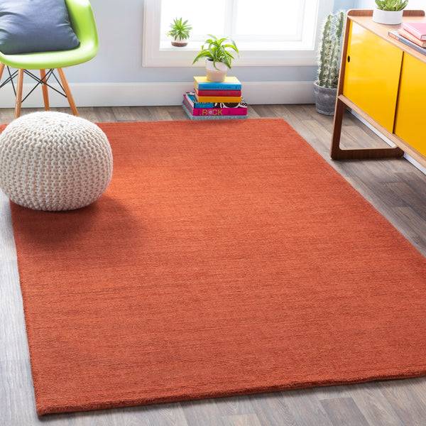 Mystique M-332 Modern Wool Rug M332-99SQ Burnt Orange 100% Wool 9'9" Square