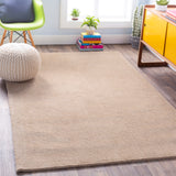 Mystique M-335 Modern Wool Rug M335-99SQ Taupe 100% Wool 9'9" Square