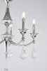 Bethel Chrome Chandelier in Iron & Crystal