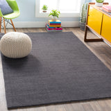 Mystique M-341 Modern Wool Rug M341-99SQ Charcoal 100% Wool 9'9" Square