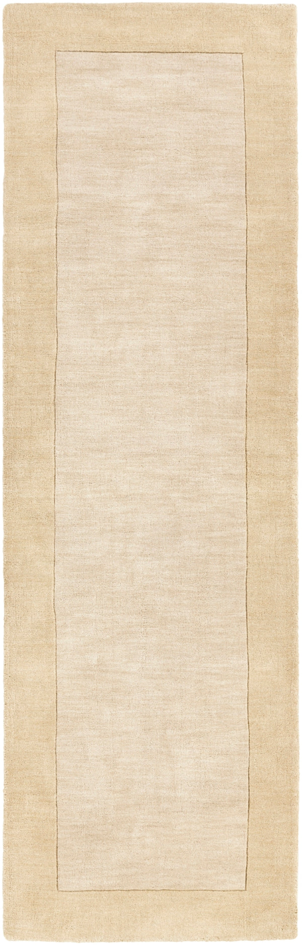 Mystique M-344 Modern Wool Rug M344-268 Khaki 100% Wool 2'6" x 8'