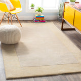 Mystique M-344 Modern Wool Rug M344-99SQ Khaki 100% Wool 9'9" Square