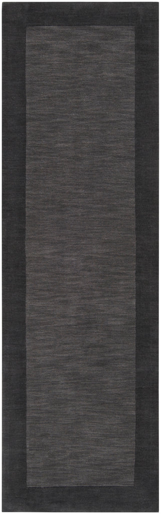 Mystique M-347 Modern Wool Rug M347-268 Charcoal, Black 100% Wool 2'6" x 8'