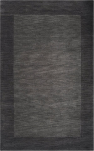 Mystique M-347 Modern Wool Rug M347-58 Charcoal, Black 100% Wool 5' x 8'
